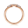 Curved Wedding Ring in 14k Rose Gold with  Natural Diamond at Gabriel & Co.