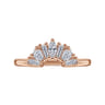 Curved Wedding Ring in 14k Rose Gold with  Natural Diamond at Gabriel & Co.