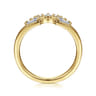 Curved Wedding Ring in 14k Yellow Gold with  Natural Diamond at Gabriel & Co.