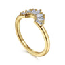 Curved Wedding Ring in 14k Yellow Gold with  Natural Diamond at Gabriel & Co.