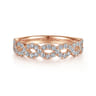 Fancy Wedding Ring in 14k Rose Gold with Round Natural Diamond at Gabriel & Co.