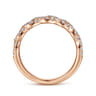 Fancy Wedding Ring in 14k Rose Gold with Round Natural Diamond at Gabriel & Co.