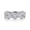 Twisted Wedding Ring in 14k White Gold with Round Natural Diamond at Gabriel & Co.