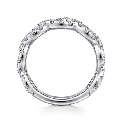 Treviso - 14K White Gold Twisted Diamond Anniversary Band
