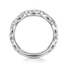 Twisted Wedding Ring in 14k White Gold with Round Natural Diamond at Gabriel & Co.