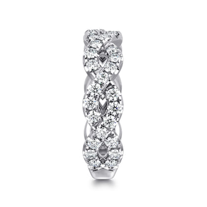 Treviso - 14K White Gold Twisted Diamond Anniversary Band