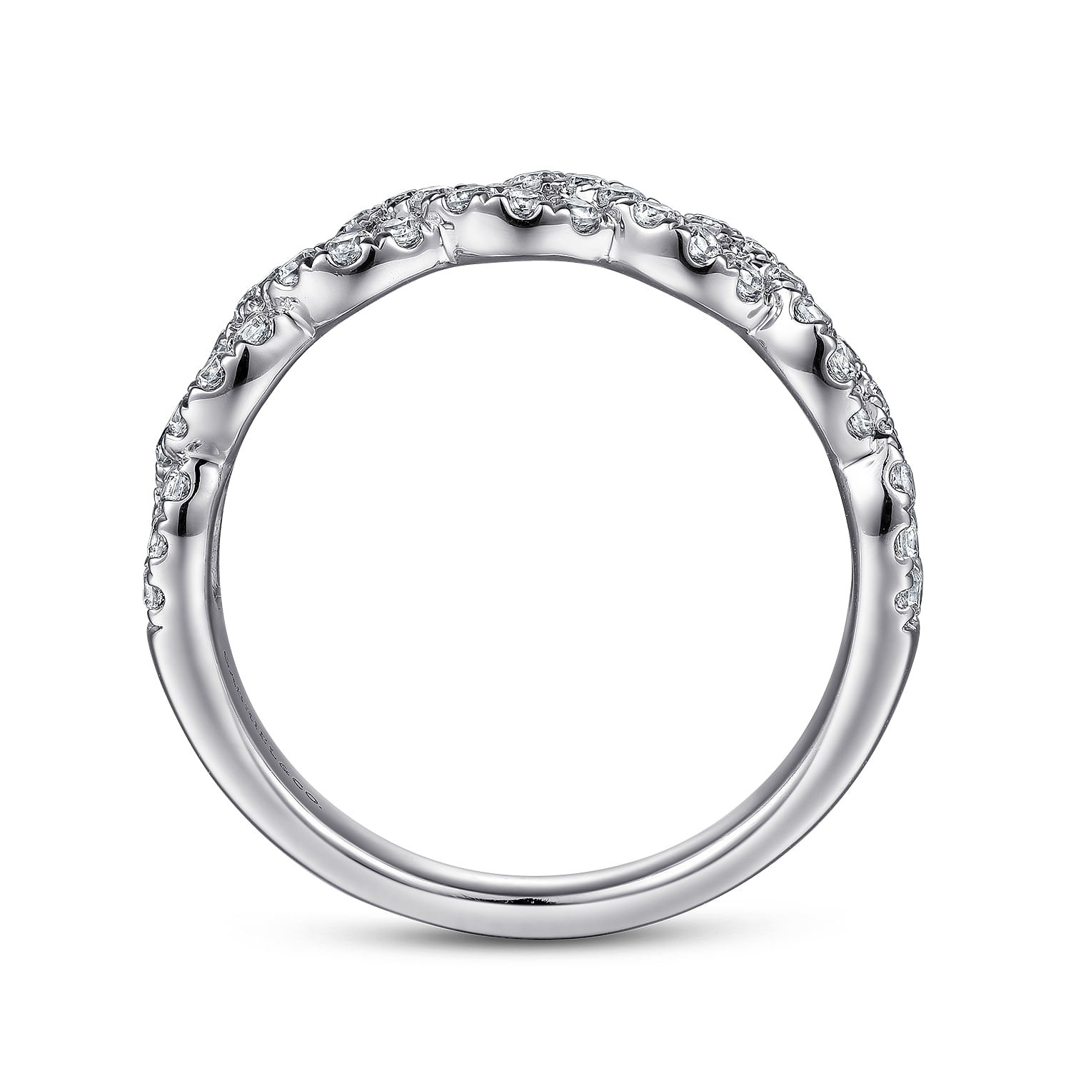 Treviso - 14K White Gold Twisted Diamond Anniversary Band