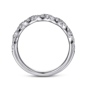 Treviso - 14K White Gold Twisted Diamond Anniversary Band