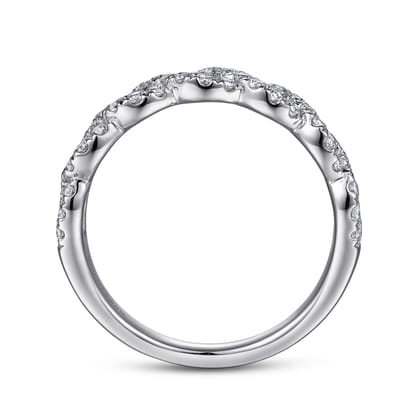 Treviso - 14K White Gold Twisted Diamond Anniversary Band