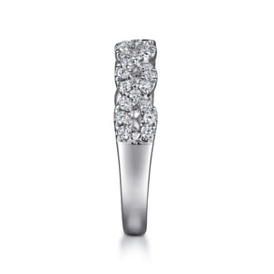 Treviso - 14K White Gold Twisted Diamond Anniversary Band