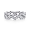 Eternity Band Wedding Ring in 14k White Gold with Round Natural Diamond at Gabriel & Co.