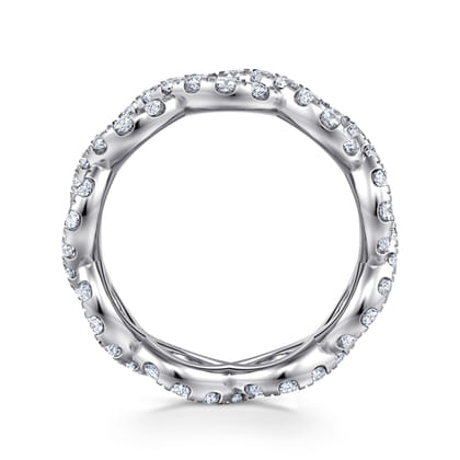 Treviso - 14K White Gold Twisted Diamond Eternity Band