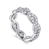 Eternity Band Wedding Ring in 14k White Gold with Round Natural Diamond at Gabriel & Co.
