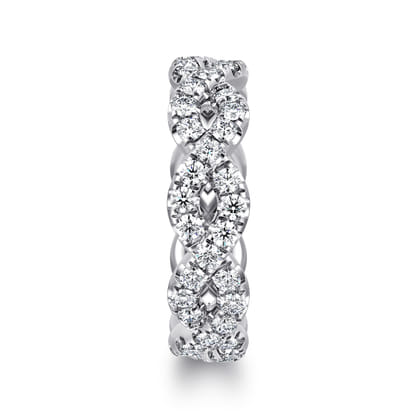 Treviso - 14K White Gold Twisted Diamond Eternity Band