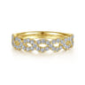 Fancy Wedding Ring in 14k Yellow Gold with Round Natural Diamond at Gabriel & Co.