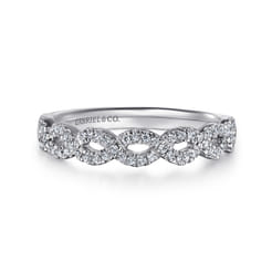 Treviso - Platinum Twisted Diamond Anniversary Band