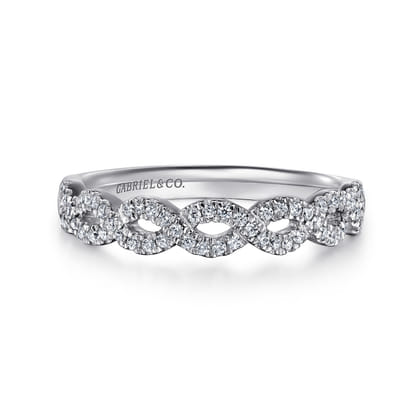 Treviso - Platinum Twisted Diamond Anniversary Band