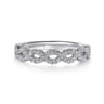 Fancy Wedding Ring in Platinum with Round Natural Diamond at Gabriel & Co.