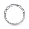 Fancy Wedding Ring in Platinum with Round Natural Diamond at Gabriel & Co.