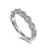 Fancy Wedding Ring in Platinum with Round Natural Diamond at Gabriel & Co.