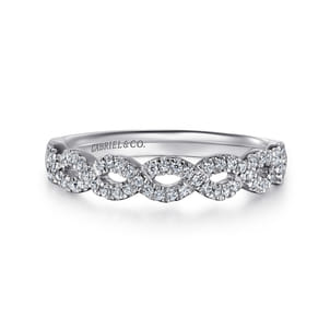 Treviso - Twisted-14K White Gold Twisted Diamond Anniversary Band