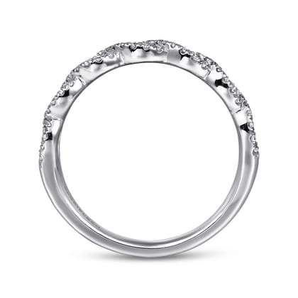 Treviso - Twisted-14K White Gold Twisted Diamond Anniversary Band