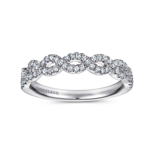 Treviso - Twisted-14K White Gold Twisted Diamond Anniversary Band