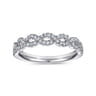 Fancy Wedding Ring in 14k White Gold with Round Natural Diamond at Gabriel & Co.