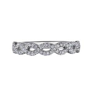 Treviso - Twisted-14K White Gold Twisted Diamond Anniversary Band