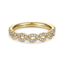 Treviso - Twisted-14K Yellow Gold Diamond Anniversary Band