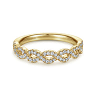 Treviso - Twisted-14K Yellow Gold Diamond Anniversary Band