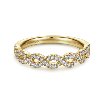 Treviso - Twisted-14K Yellow Gold Diamond Anniversary Band