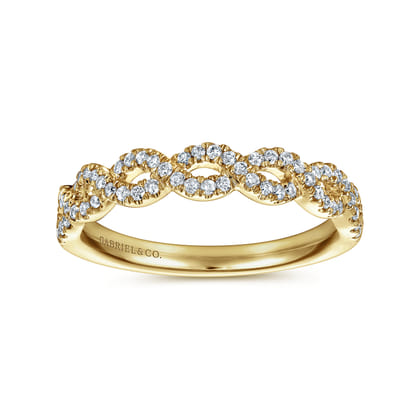 Treviso - Twisted-14K Yellow Gold Diamond Anniversary Band