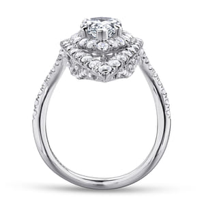 Trinitaria - 14K White Gold Pear Shape Diamond Engagement Ring