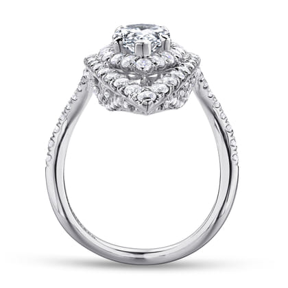 Trinitaria - 14K White Gold Pear Shape Diamond Engagement Ring