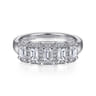 Fancy Wedding Ring in 14k White Gold with Emerald Cut Natural Diamond at Gabriel & Co.