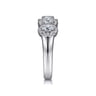 Fancy Wedding Ring in 14k White Gold with Oval Natural Diamond at Gabriel & Co.
