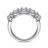 Fancy Wedding Ring in 14k White Gold with Oval Natural Diamond at Gabriel & Co.