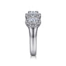 Fancy Wedding Ring in 14k White Gold with Oval Natural Diamond at Gabriel & Co.