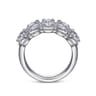 Fancy Wedding Ring in 14k White Gold with Oval Natural Diamond at Gabriel & Co.
