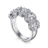 Fancy Wedding Ring in 14k White Gold with Oval Natural Diamond at Gabriel & Co.