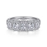 Fancy Wedding Ring in 14k White Gold with Princess Cut Natural Diamond at Gabriel & Co.