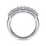 Fancy Wedding Ring in 14k White Gold with Princess Cut Natural Diamond at Gabriel & Co.