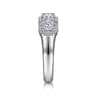 Fancy Wedding Ring in 14k White Gold with Princess Cut Natural Diamond at Gabriel & Co.
