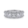 Fancy Wedding Ring in 14k White Gold with Princess Cut Natural Diamond at Gabriel & Co.