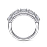 Fancy Wedding Ring in 14k White Gold with Princess Cut Natural Diamond at Gabriel & Co.