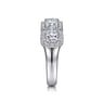 Fancy Wedding Ring in 14k White Gold with Princess Cut Natural Diamond at Gabriel & Co.