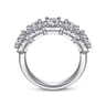 Fancy Wedding Ring in 14k White Gold with Princess Cut Natural Diamond at Gabriel & Co.