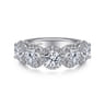 Fancy Wedding Ring in 14k White Gold with Round Natural Diamond at Gabriel & Co.