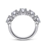Fancy Wedding Ring in 14k White Gold with Round Natural Diamond at Gabriel & Co.